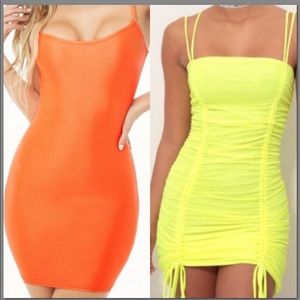 Fashionable NEON Dresses and Skirt Set Bundle